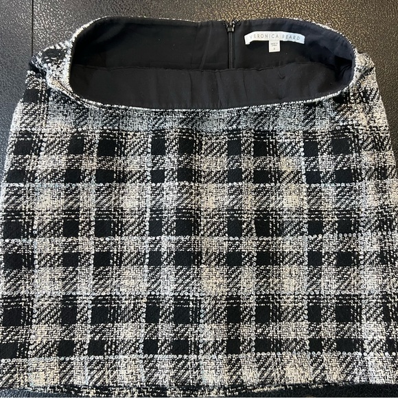 Veronica Beard Monochrome Checkered Skirt